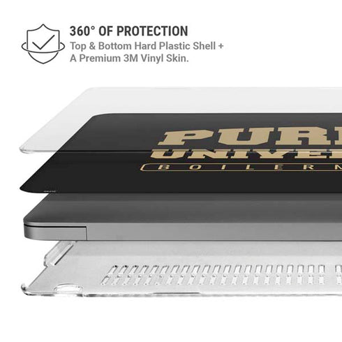 Purdue University Boilermakers Bold MacBook Pro 14in (2021-24) Case plus Skin